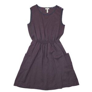 Matilda Jane Purple Sleeveless Dress With Elastic Waist & Pockets Womens Size M